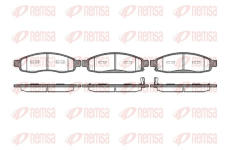 Sada brzdových destiček, kotoučová brzda REMSA 1094.12