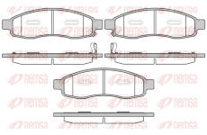 Sada brzdových destiček, kotoučová brzda REMSA 1094.32