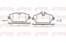 Sada brzdových destiček, kotoučová brzda REMSA 1131.10