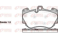 Sada brzdových destiček, kotoučová brzda REMSA 1140.10