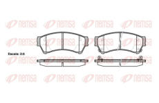 Sada brzdových destiček, kotoučová brzda REMSA 1196.02