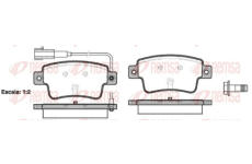 Sada brzdových destiček, kotoučová brzda REMSA 1198.02