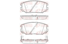 Sada brzdových destiček, kotoučová brzda REMSA 1204.12