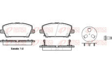 Sada brzdových destiček, kotoučová brzda REMSA 1205.02