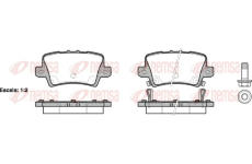 Sada brzdových destiček, kotoučová brzda REMSA 1206.02