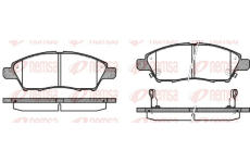 Sada brzdových destiček, kotoučová brzda REMSA 1210.02