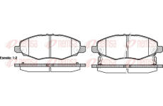 Sada brzdových destiček, kotoučová brzda REMSA 1235.02