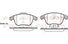 Sada brzdových destiček, kotoučová brzda REMSA 1249.00
