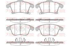 Sada brzdových destiček, kotoučová brzda REMSA 1249.22