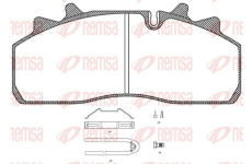 Sada brzdových destiček, kotoučová brzda REMSA JCA 1254.80