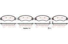 Sada brzdových destiček, kotoučová brzda REMSA 1255.02