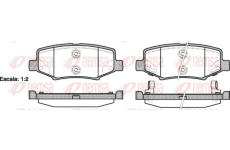 Sada brzdových destiček, kotoučová brzda REMSA 1264.02