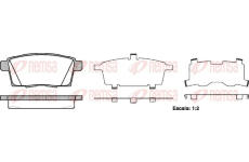 Sada brzdových destiček, kotoučová brzda REMSA 1268.00