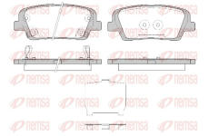 Sada brzdových destiček, kotoučová brzda REMSA 1274.42