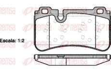 Sada brzdových destiček, kotoučová brzda REMSA 1280.00