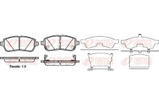 Sada brzdových destiček, kotoučová brzda REMSA 1281.02