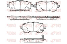 Sada brzdových destiček, kotoučová brzda REMSA 1281.11