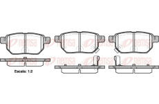 Sada brzdových destiček, kotoučová brzda REMSA 1286.02