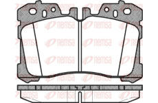 Sada brzdových destiček, kotoučová brzda REMSA 1320.00
