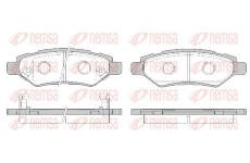 Sada brzdových destiček, kotoučová brzda REMSA 1335.02