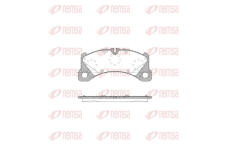 Sada brzdových destiček, kotoučová brzda REMSA 1345.35
