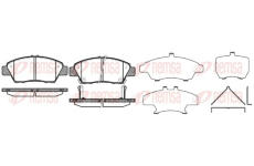 Sada brzdových destiček, kotoučová brzda REMSA 1358.02