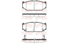 Sada brzdových destiček, kotoučová brzda REMSA 1381.12