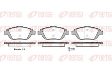 Sada brzdových destiček, kotoučová brzda REMSA 1392.00