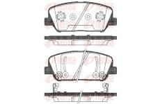Sada brzdových destiček, kotoučová brzda REMSA 1398.02
