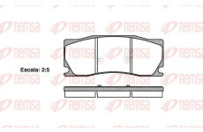 Sada brzdových destiček, kotoučová brzda REMSA 1402.00