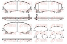 Sada brzdových destiček, kotoučová brzda REMSA 1407.12