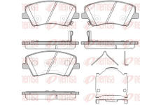 Sada brzdových destiček, kotoučová brzda REMSA 1412.04