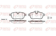 Sada brzdových destiček, kotoučová brzda REMSA 1417.00