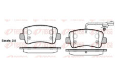 Sada brzdových destiček, kotoučová brzda REMSA 1439.01