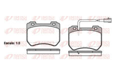 Sada brzdových destiček, kotoučová brzda REMSA 1444.01