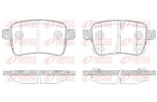 Sada brzdových destiček, kotoučová brzda REMSA 1450.12