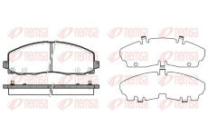 Sada brzdových destiček, kotoučová brzda REMSA 1484.04