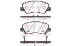 Sada brzdových destiček, kotoučová brzda REMSA 1488.02