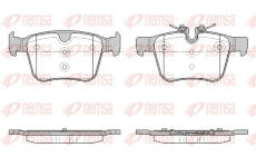 Sada brzdových destiček, kotoučová brzda REMSA 1516.45