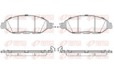 Sada brzdových destiček, kotoučová brzda REMSA 1518.15