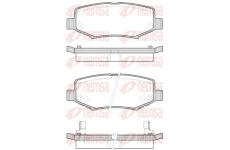 Sada brzdových destiček, kotoučová brzda REMSA 1528.02