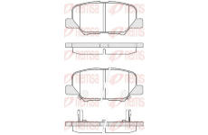 Sada brzdových destiček, kotoučová brzda REMSA 1536.02