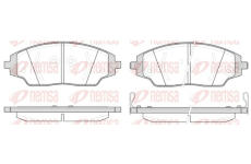 Sada brzdových destiček, kotoučová brzda REMSA 1537.02