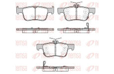 Sada brzdových destiček, kotoučová brzda REMSA 1551.20