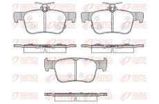Sada brzdových destiček, kotoučová brzda REMSA 1551.32