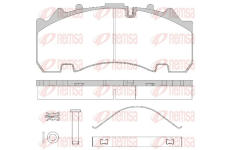 Sada brzdových destiček, kotoučová brzda REMSA JCA 1554.80