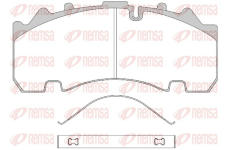 Sada brzdových destiček, kotoučová brzda REMSA JCA 1554.00