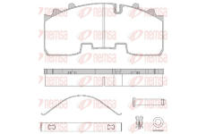 Sada brzdových destiček, kotoučová brzda REMSA JCA 1556.80