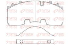 Sada brzdových destiček, kotoučová brzda REMSA JCA 1556.00