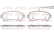 Sada brzdových destiček, kotoučová brzda REMSA 1588.02